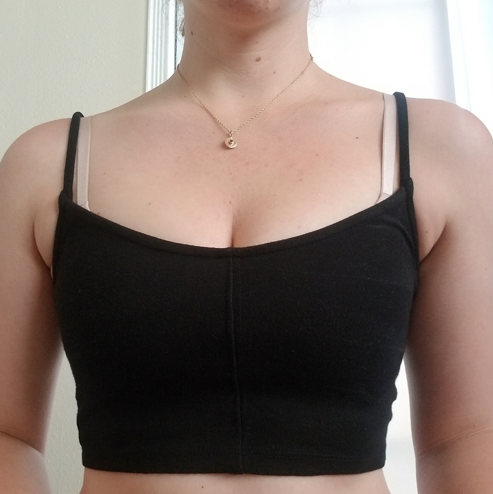 Topshop black crop top